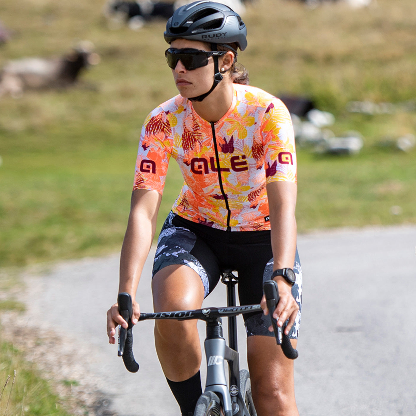 Ale PRR Amazzonia women jersey Orange All4cycling