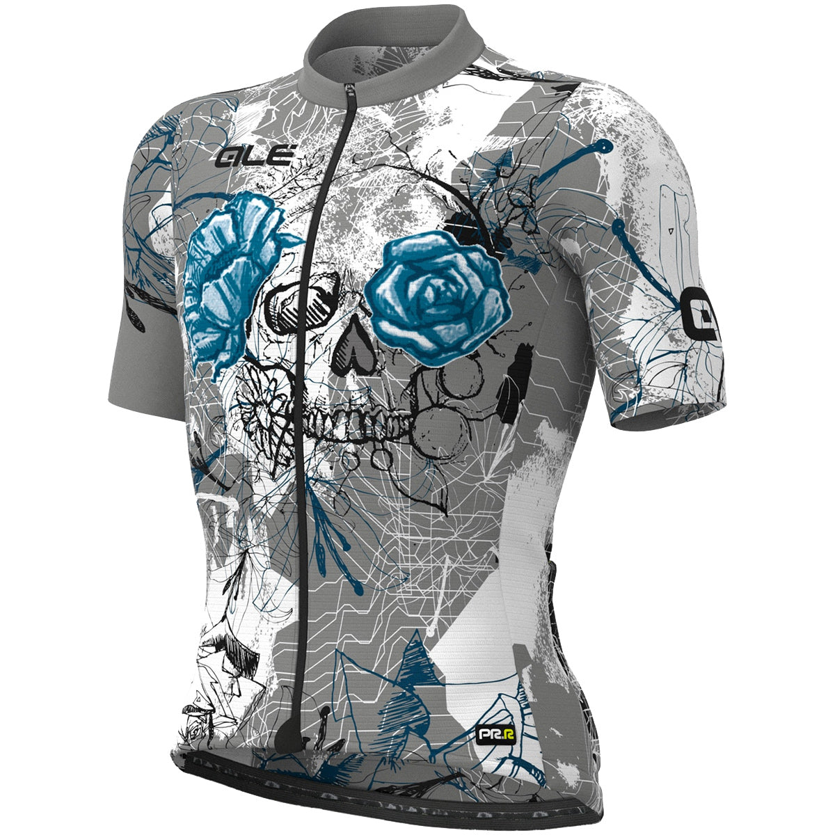 Ale PRR Skull jersey Grey All4cycling