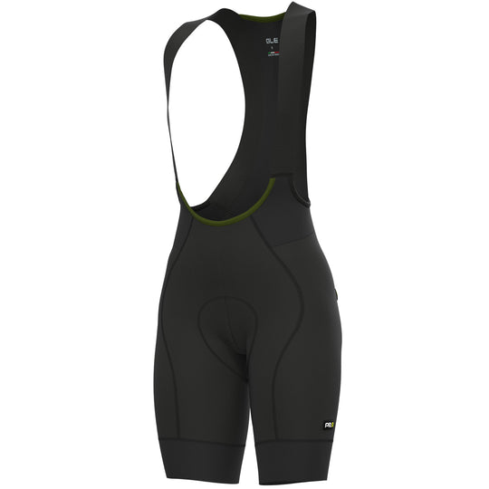 Ale PRR Green Speed woman bib shorts - Black