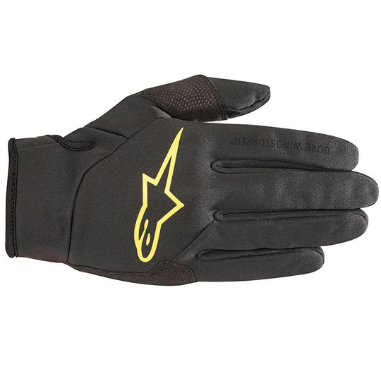 Guantes Alpinestars Cascade Gore Windstopper - Negro amarillo