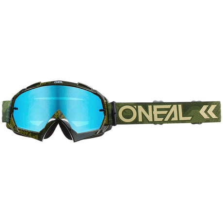 Maschera MTB O'neal B-10 Camo V.22 Verde - Radium blue - F