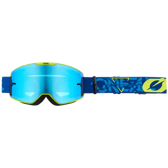 Maschera MTB O'neal B-20 Strain Giallo - Radium blue