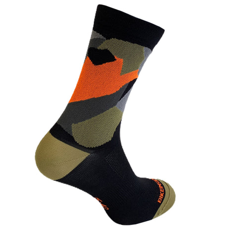Calze Bike Inside Camo - Verde arancio