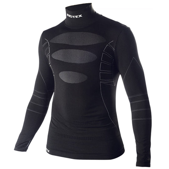 L/A Radunterhemd Biotex Turtleneck Warm Effect - Schwarz