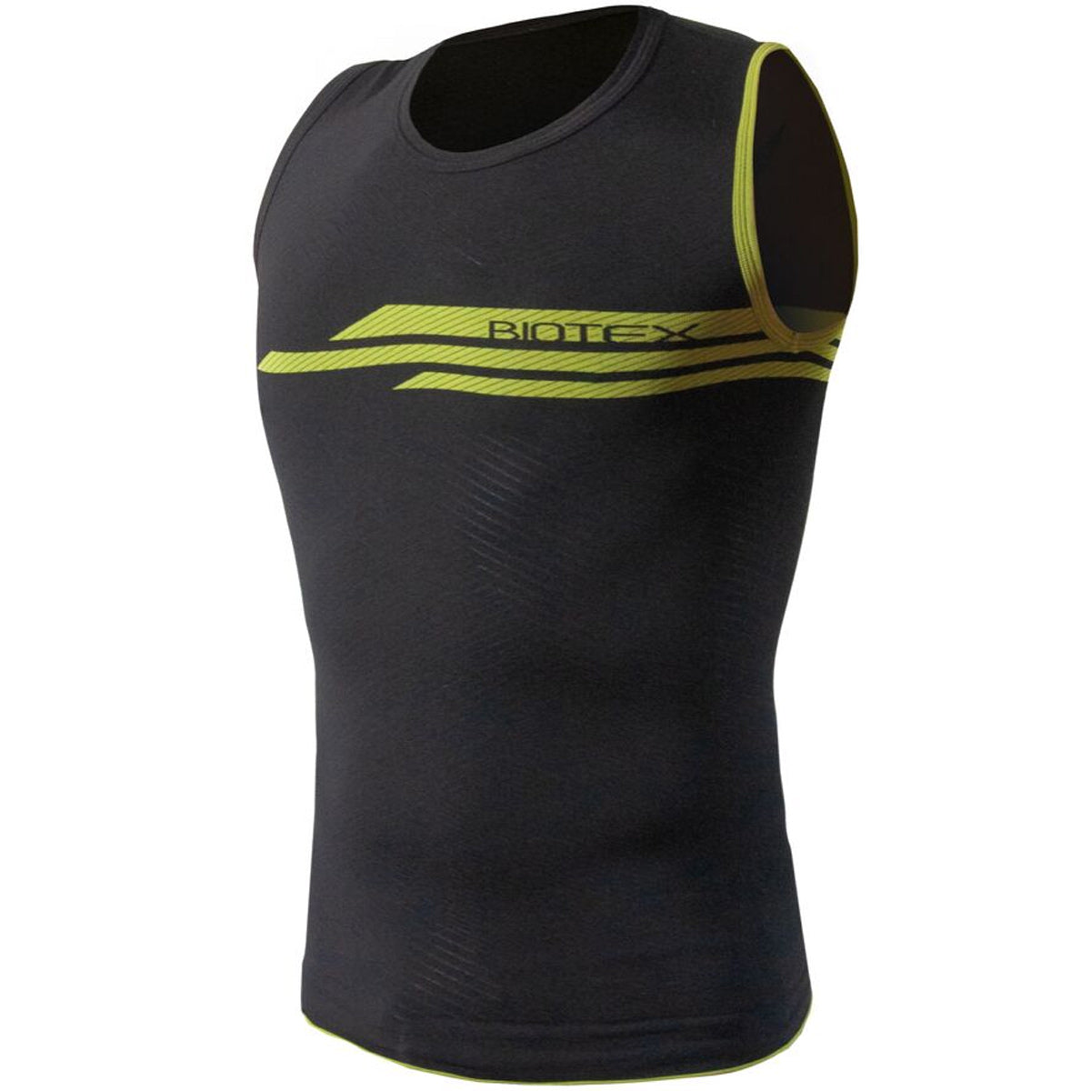 Maglia intima senza maniche Biotex Impact - Nero lime