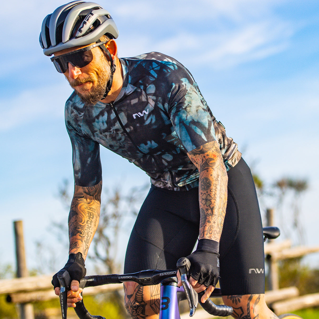 Maglia Northwave Blade Flower - Blu - O