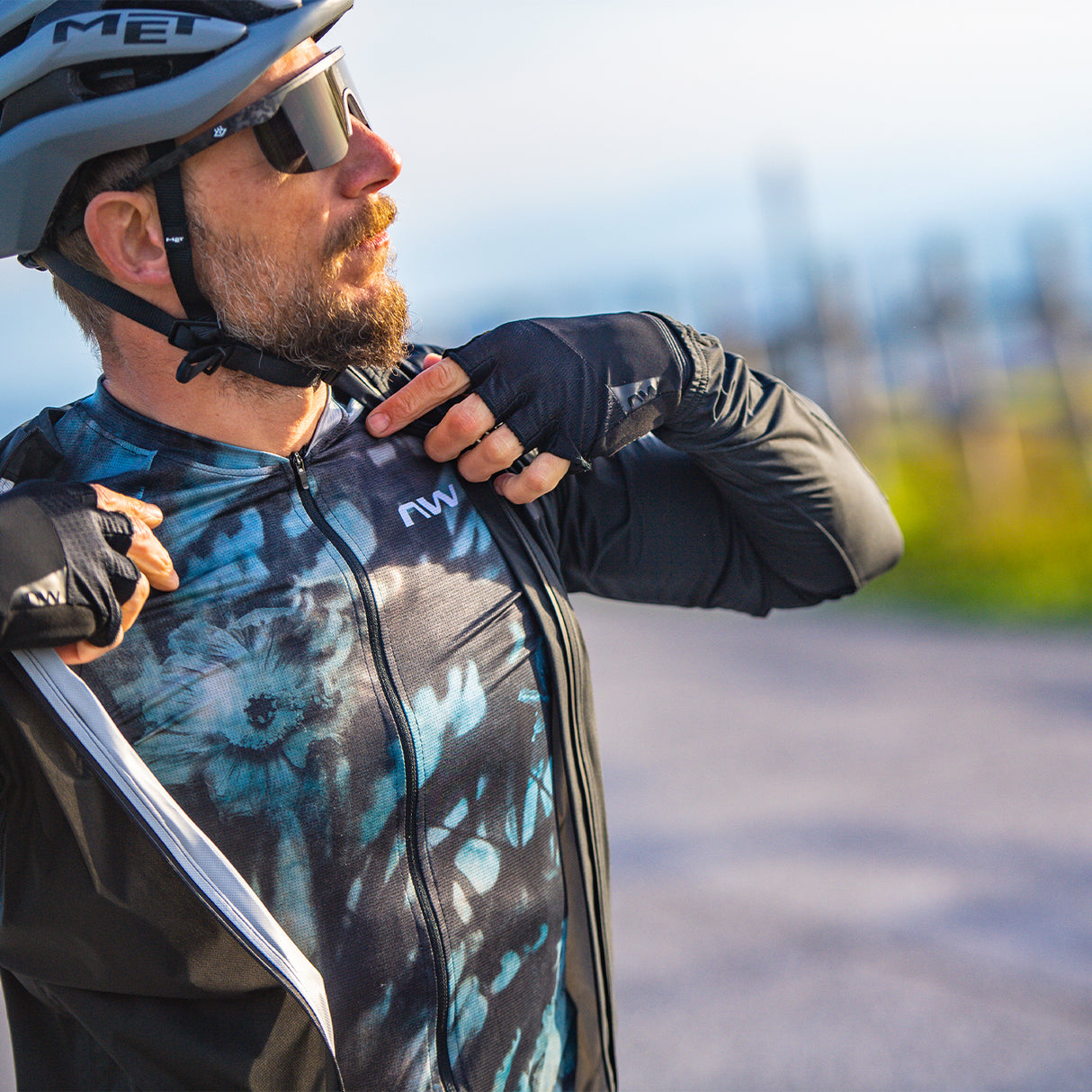 Maglia Northwave Blade Flower - Blu - A