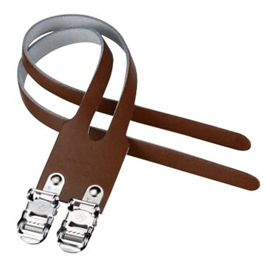 Brn double Leather toe straps - Brown