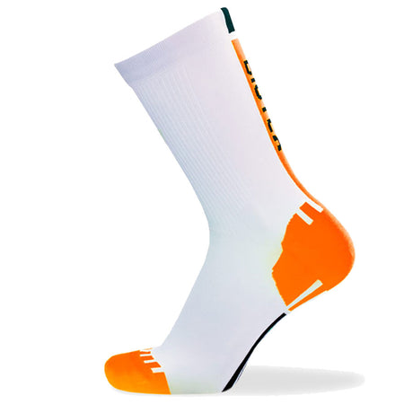 Calze Biotex Fluo Race - Bianco Arancione Fluo