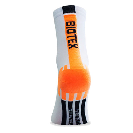 Calze Biotex Fluo Race - Bianco Arancione Fluo