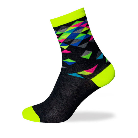 Biotex Multicolor Diamond Socken - Gelb Fluo