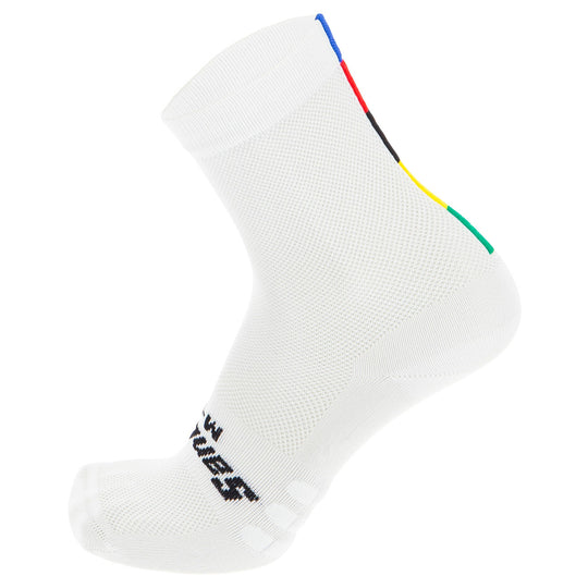 Calze Santini UCI Rainbow - Bianco