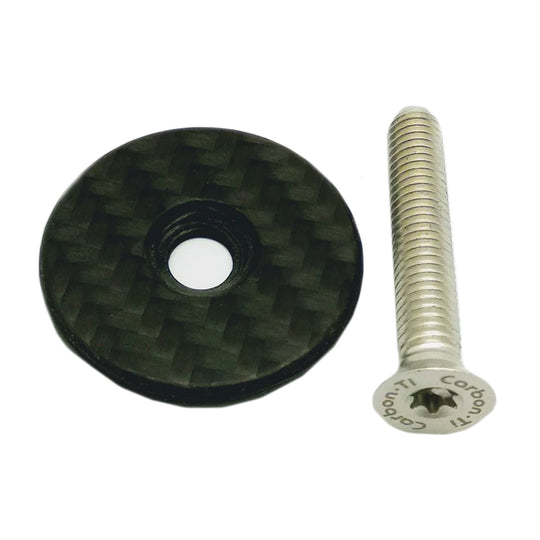 Tappo serie sterzo Carbon-Ti X-Cap Carbon Matte - Silver