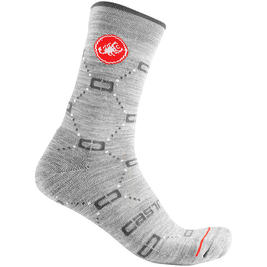 Castelli Doppio C 15 frau socken - Grau