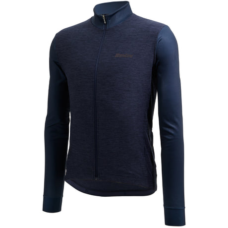 Maglia maniche lunghe Santini Colore Puro - Blu - D