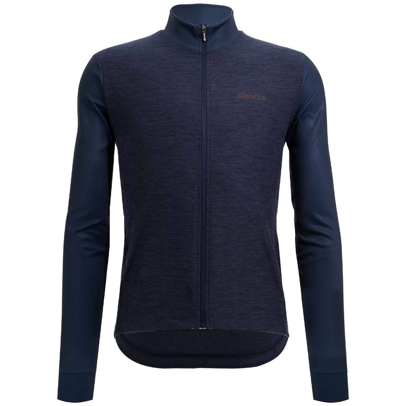 Maglia maniche lunghe Santini Colore Puro - Blu - E