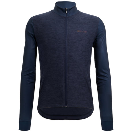Maglia maniche lunghe Santini Colore Puro - Blu - E