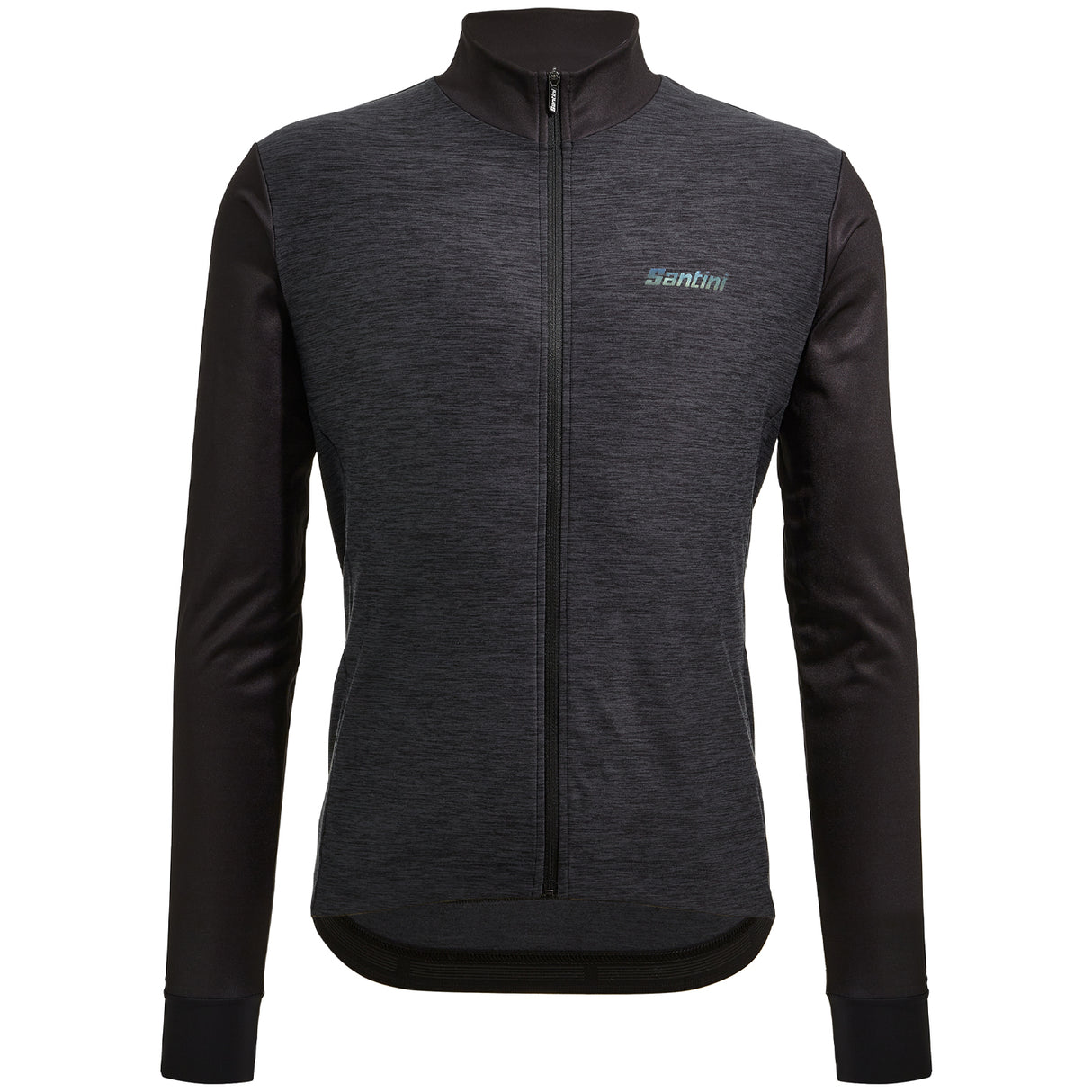 Maglia maniche lunghe Santini Colore Puro - Nero - I