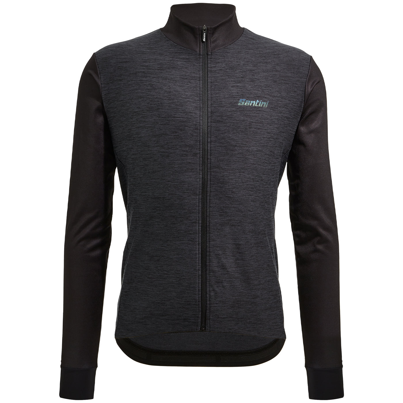 Maglia maniche lunghe Santini Colore Puro - Nero - I