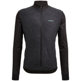 Maglia maniche lunghe Santini Colore Puro - Nero - I