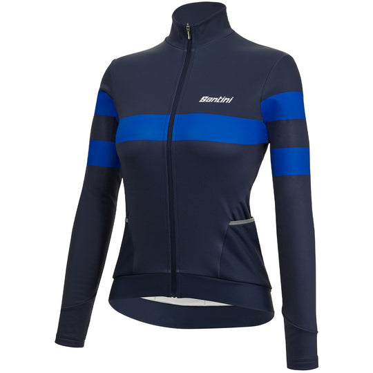 Santini Coral Bengal lang arm frau trikot - Blau