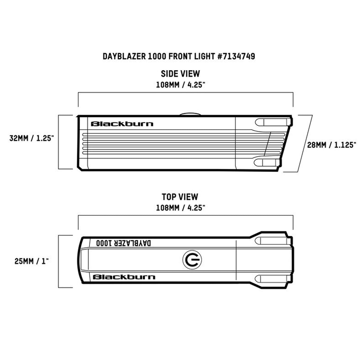 Luce anteriore Blackburn Dayblazer 1000 - Nero - H