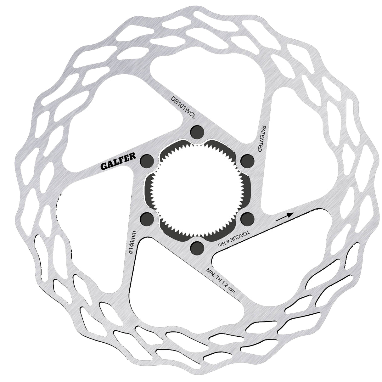 Disco Galfer Road Wave Center lock - 140 mm - D