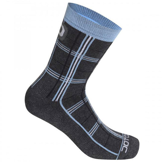 Chaussettes Dotout Checked - Gris bleu fonce