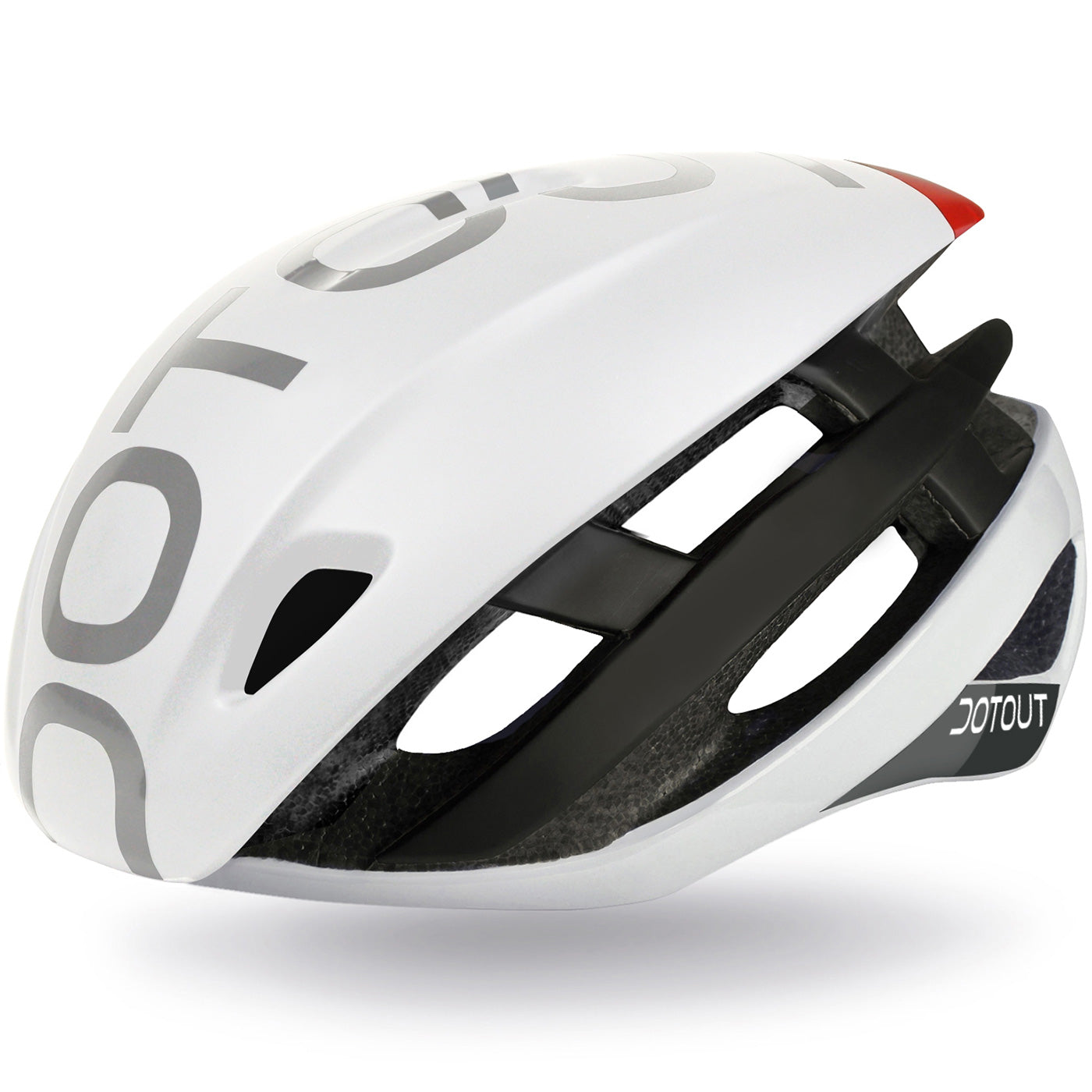 Dotout Kabrio HT Aero helmet White black All4cycling