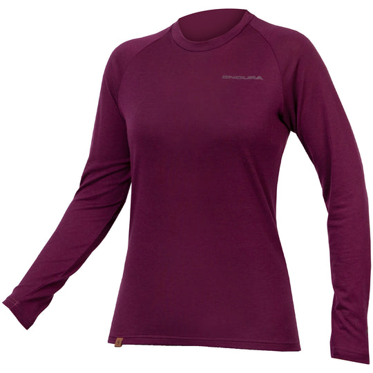 Camiseta interior mujer mangas largas Endura BaaBaa Blend - Violeta