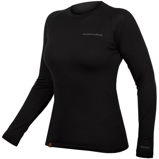 Camiseta interior mujer mangas largas Endura BaaBaa Blend - Negro