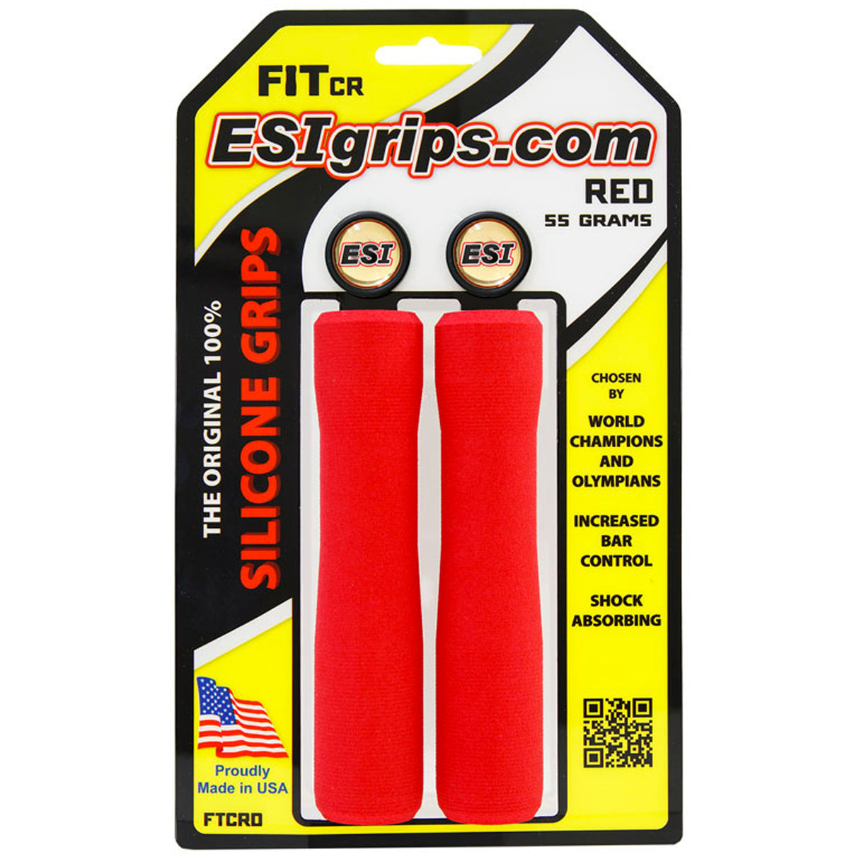 Manopole Esigrips Fit CR - Rosso - D