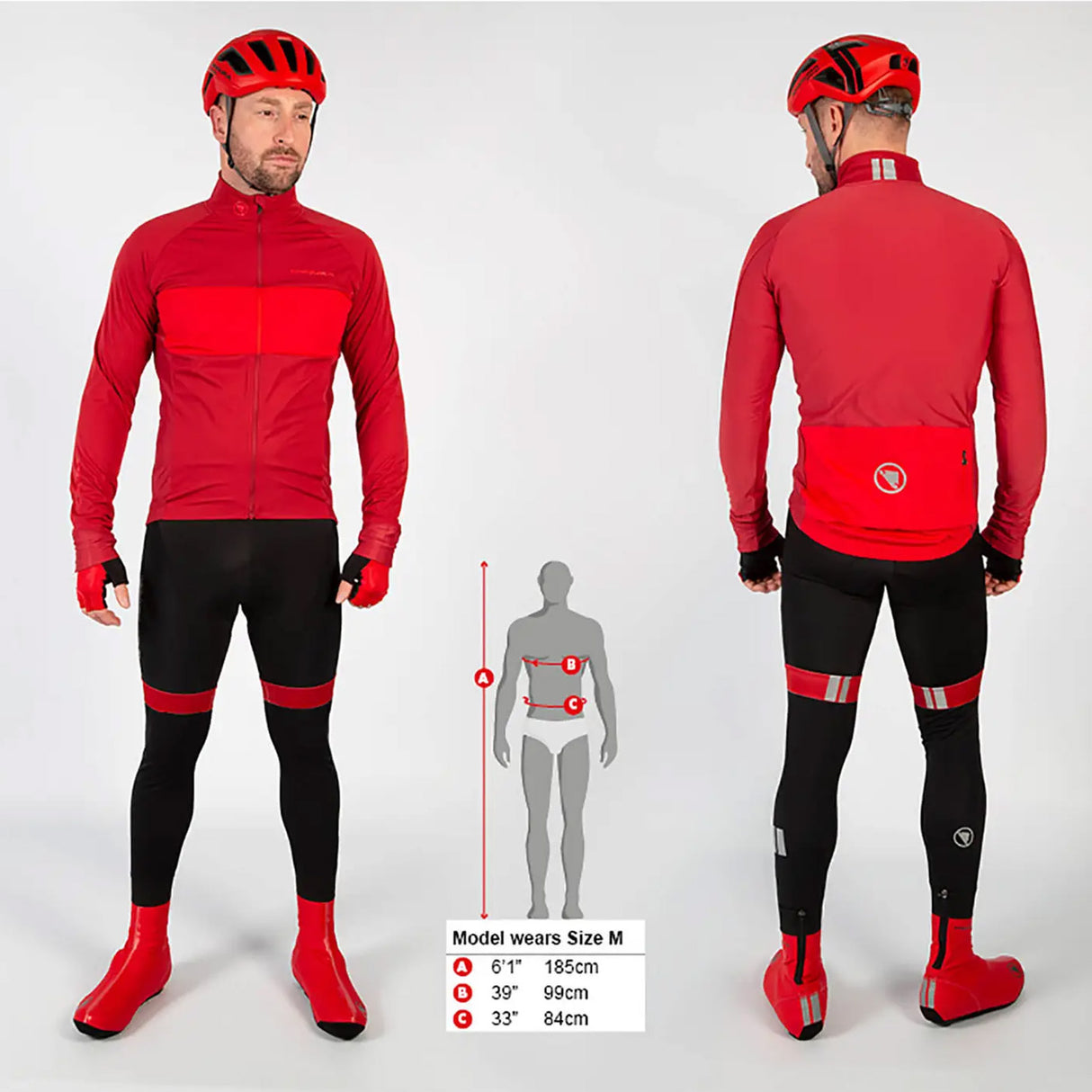 Maglia maniche lunghe Endura FS260-Pro Jetstream - Rosso - H