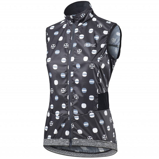 Dotout Tempo woman vest - Black white