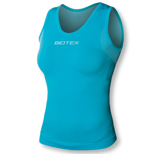 Maglia intima donna senza maniche Biotex Sun - Azzurro