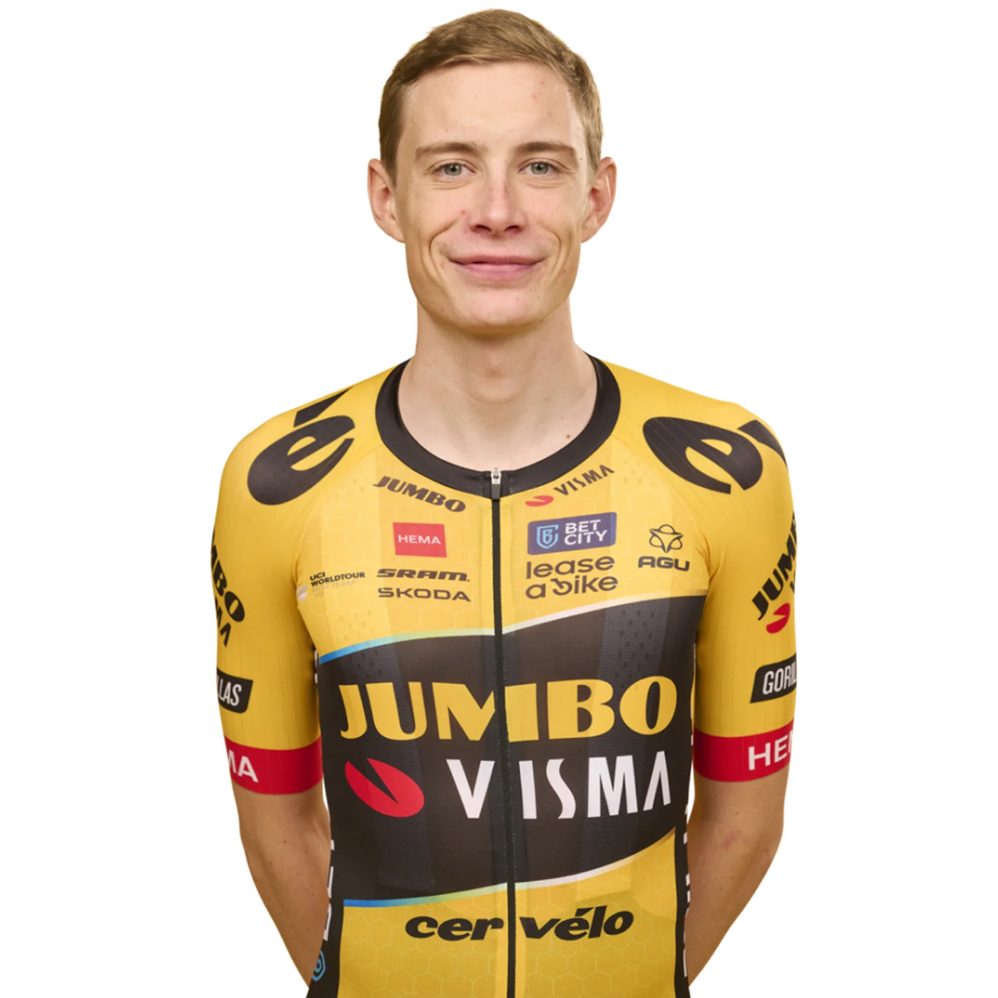Jumbo Visma 2023 Jersey Jonas Vingegaard All4cycling jumbo-visma-2023-jersey-jonas-vingegaard-all4cycling