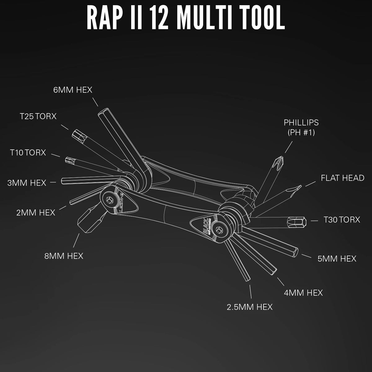 Multitool Lezyne RAP II 12 - L