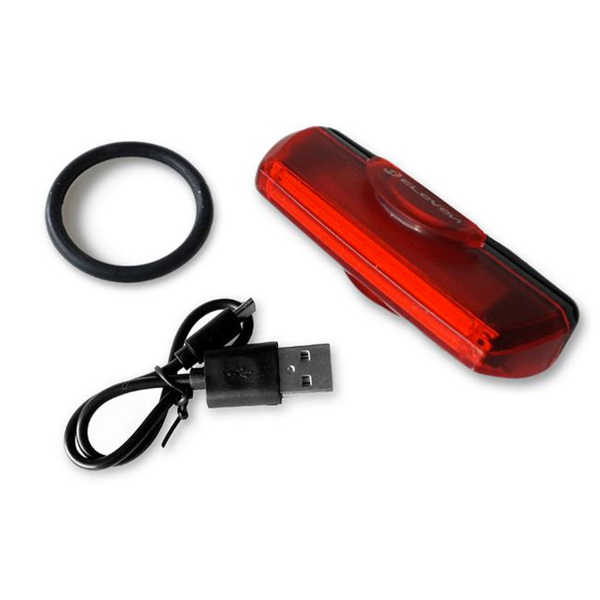 Luce Posteriore Eleven ricaricabile usb 16 Led - Rosso