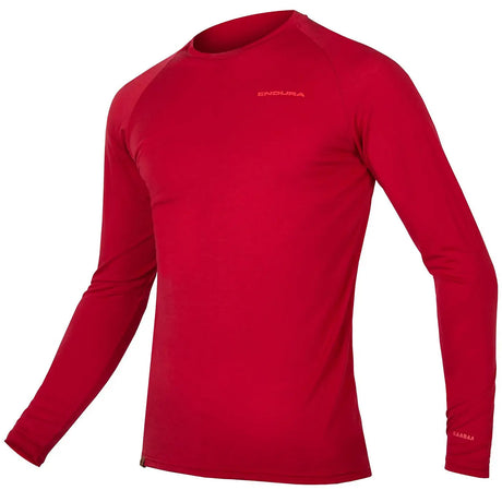 Maglia intima maniche lunghe Endura BaaBaa Blend - Rosso - M