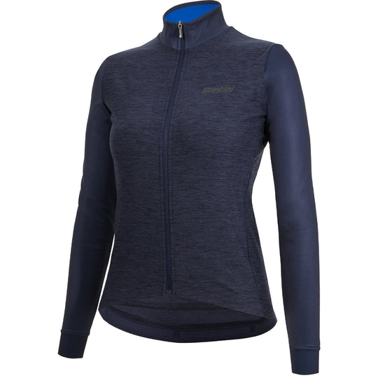Santini Colore Puro lang arm frau trikot - Blau