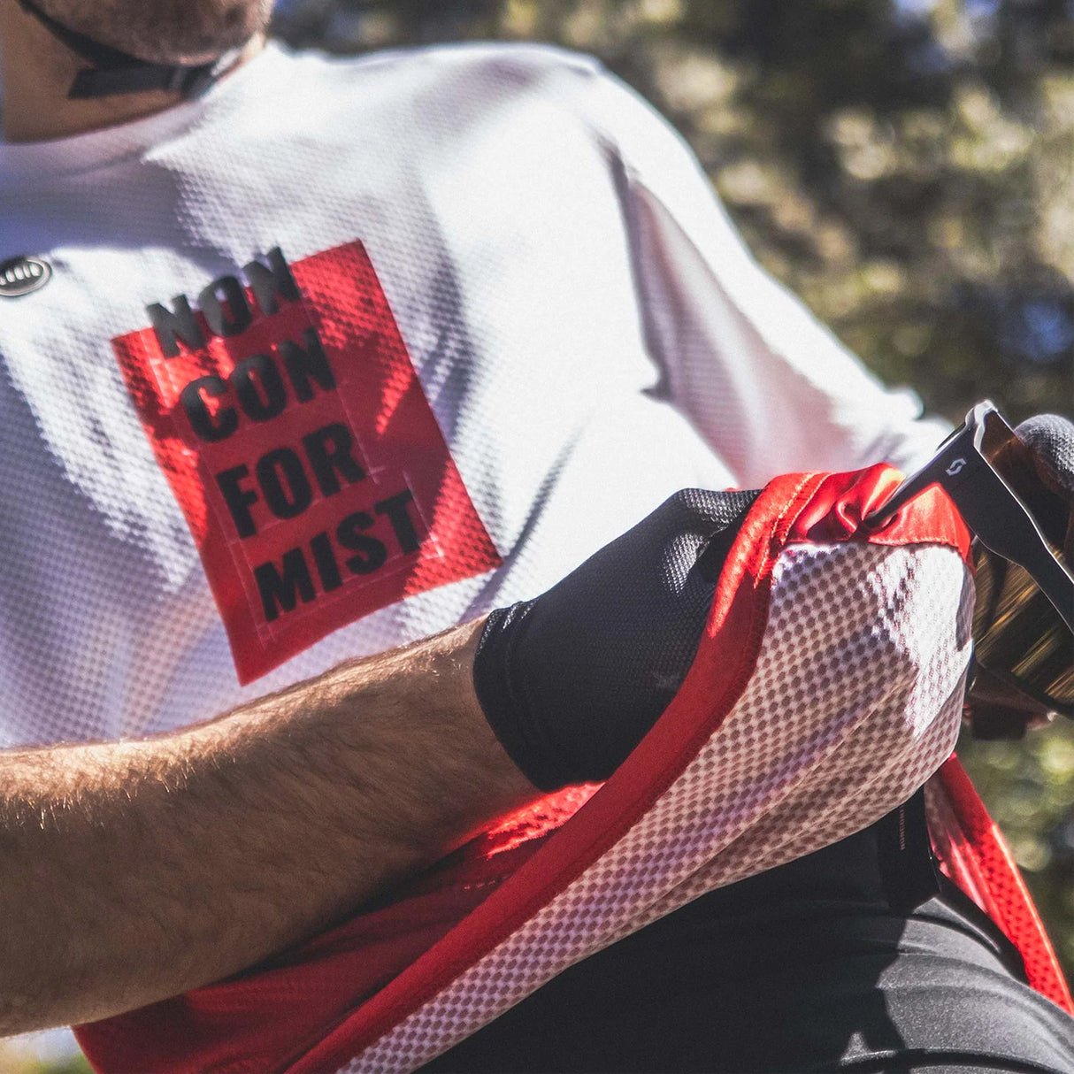 Maglia Gobik Terrain Whistler - Bianco rosso - F