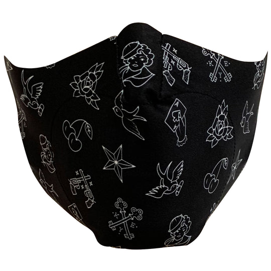 Mask All4cycling Tattoo - Schwarz