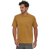 T-Shirt Patagonia Line Logo Ridge Pocket Responsibili - Jaune