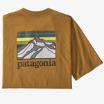 T-Shirt Patagonia Line Logo Ridge Pocket Responsibili - Jaune