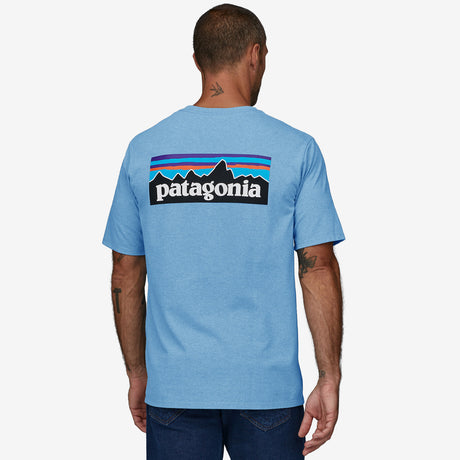 T-Shirt Patagonia P-6 Logo Responsibili-Tee - Azzurro - F