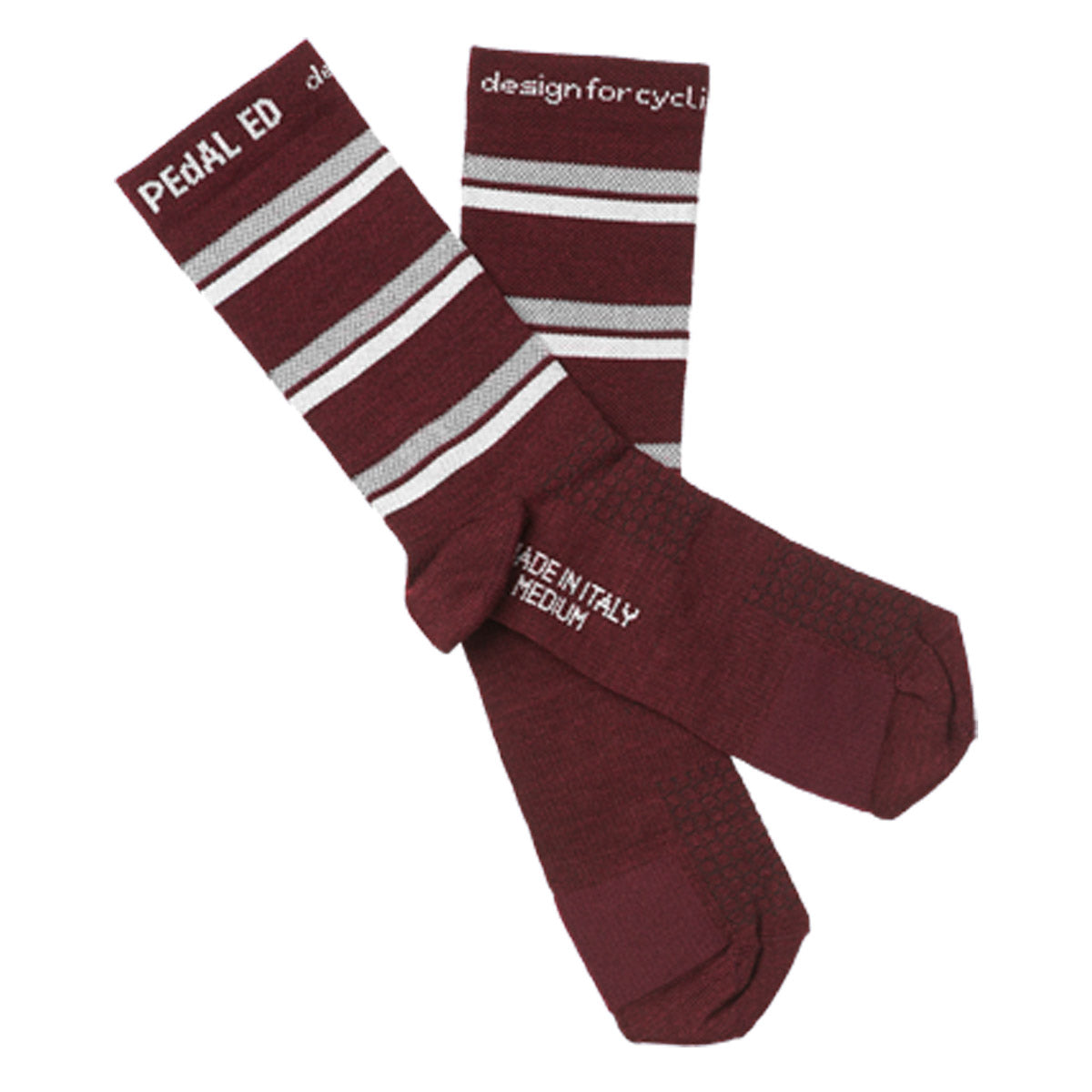 Calze PEdALED Reflective Three Stripes - Rosso