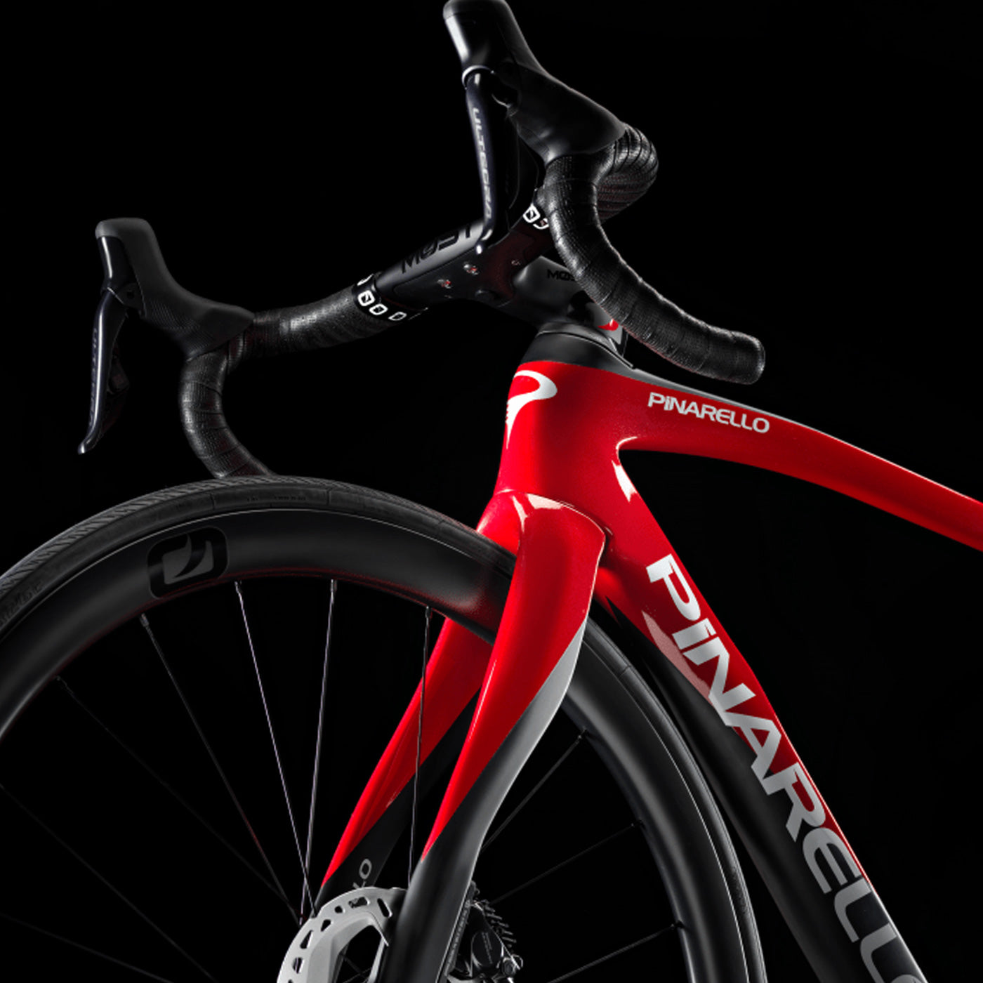 rennrad schwarz rot Pinarello F rahmenset