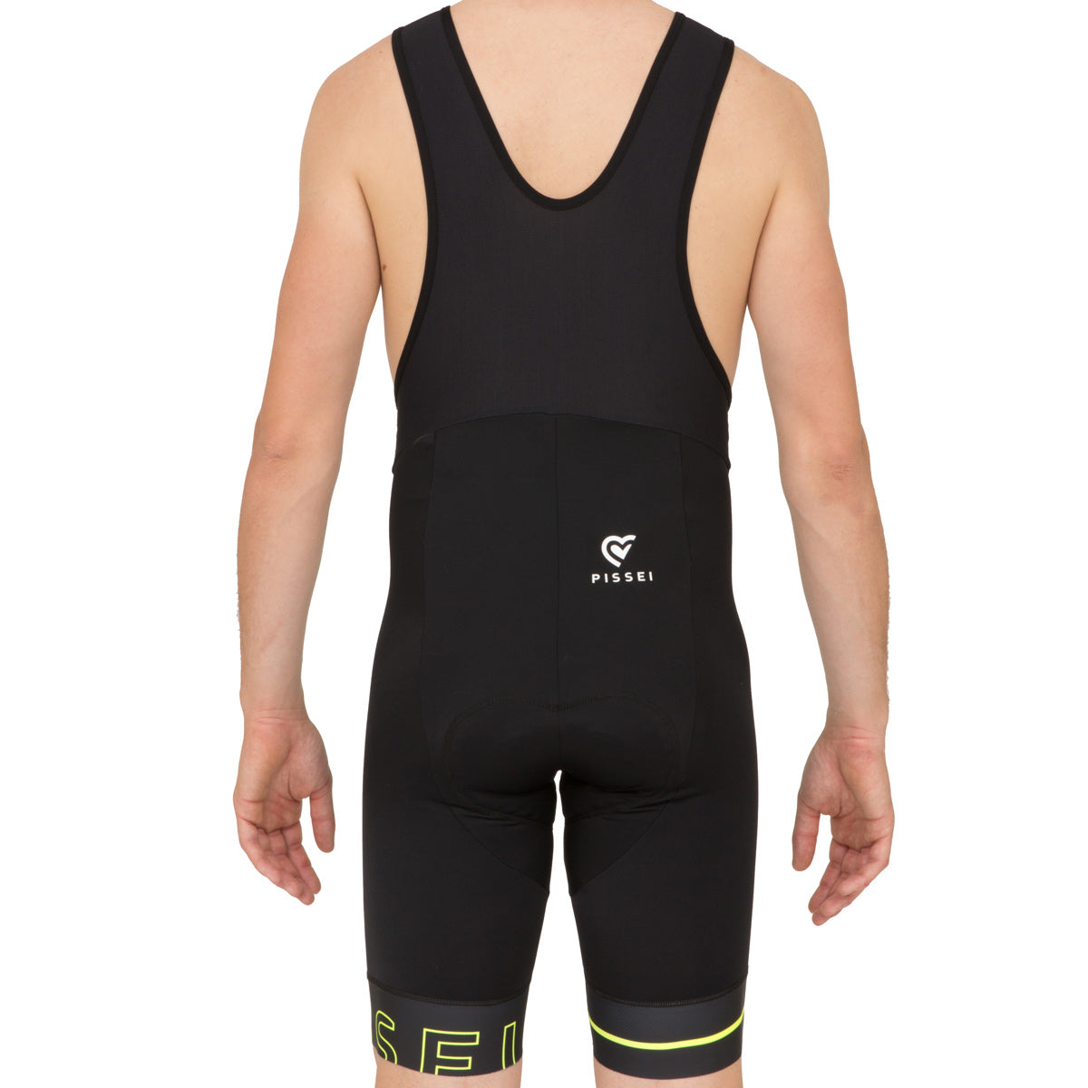 Pissei Tempo X bib short Black yellow All4cycling