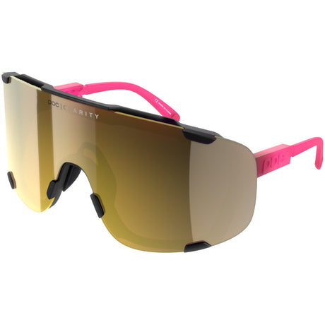 Occhiali Poc Devour - Fluorescent Pink Uranium Black Gold Mirror - I