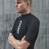 Maglia Poc Essential Road Logo - Nero bianco - N